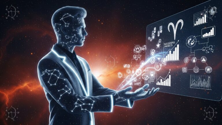 Aries en el trabajo: Visión colaborativa y profesional cósmica